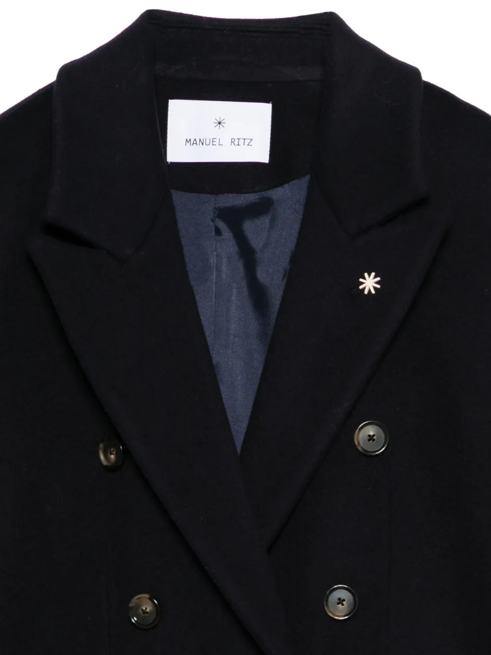 Manuel Ritz Jas met dubbele rij knopen Blauw