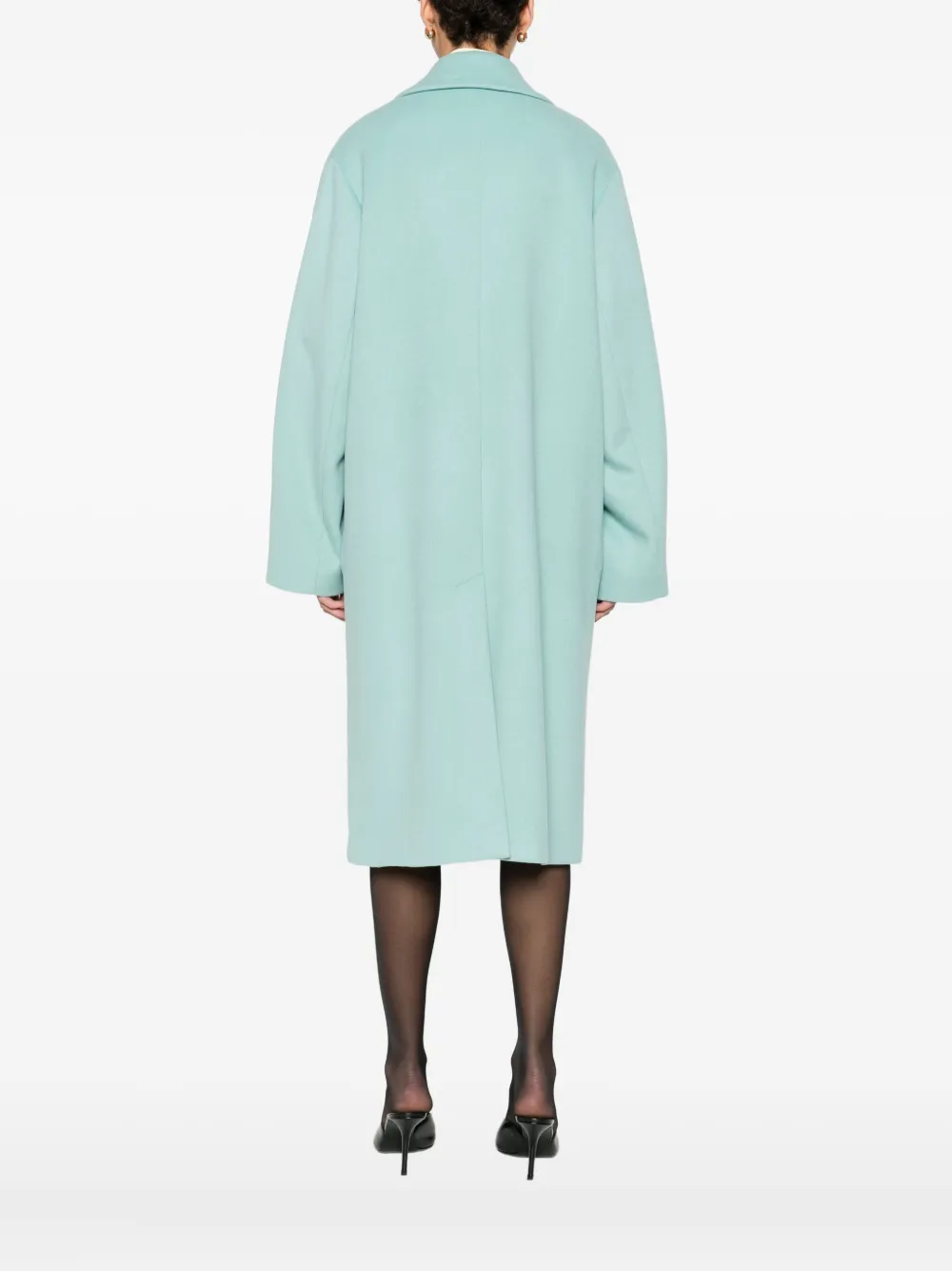 Manuel Ritz Patch-pocket Wool-blend Coat In Blue