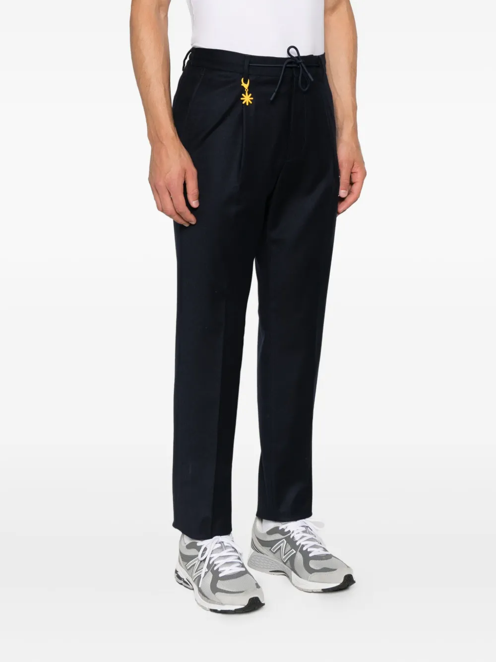 Manuel Ritz Flanellen broek Blauw