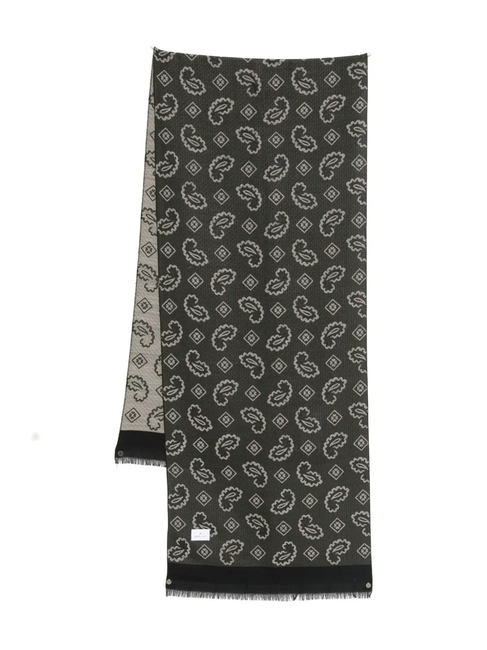 Manuel Ritz Paisley-jacquard Scarf In Black