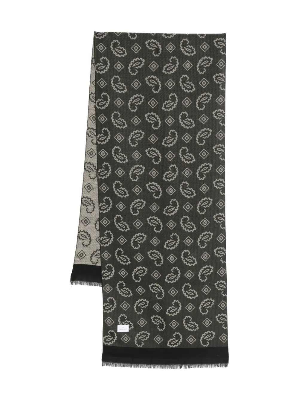 Manuel Ritz paisley-jacquard scarf - Verde