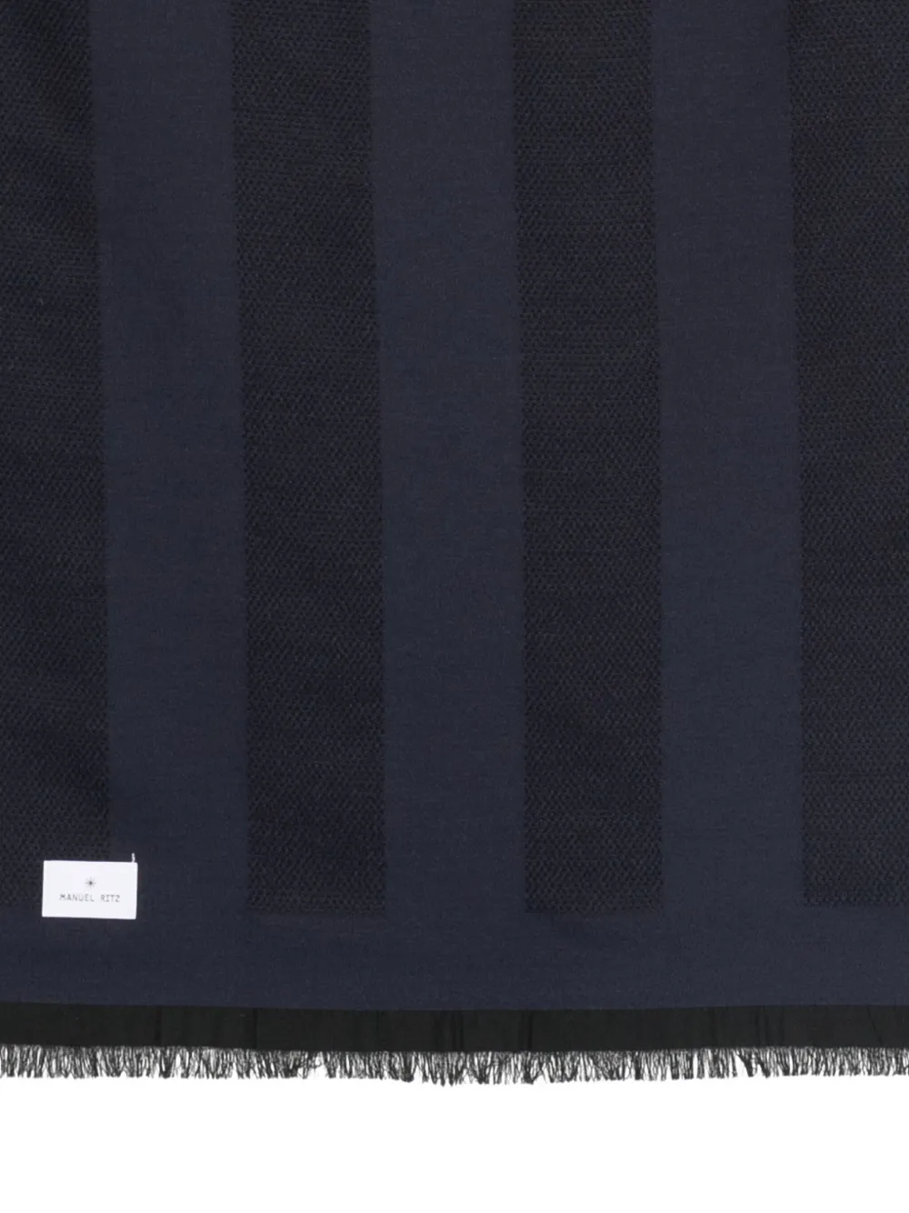 Manuel Ritz Striped Scarf In Blue