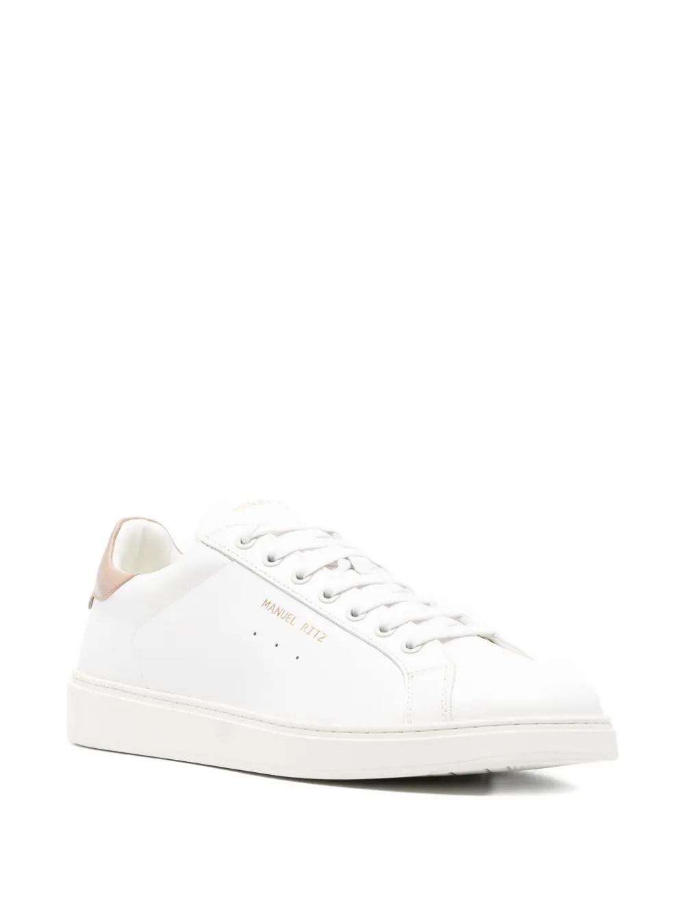 Manuel Ritz Leather Sneakers In White