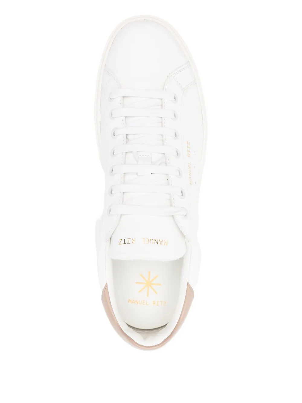 Manuel Ritz Leather Sneakers In White