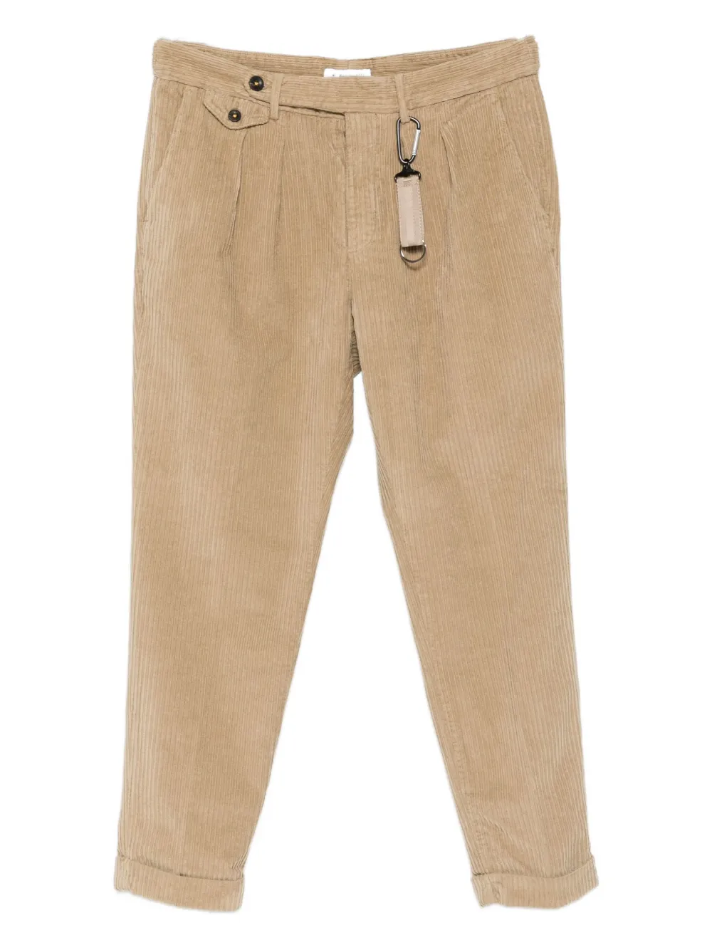 Manuel Ritz Pleated Straight-leg Trousers In Neutral