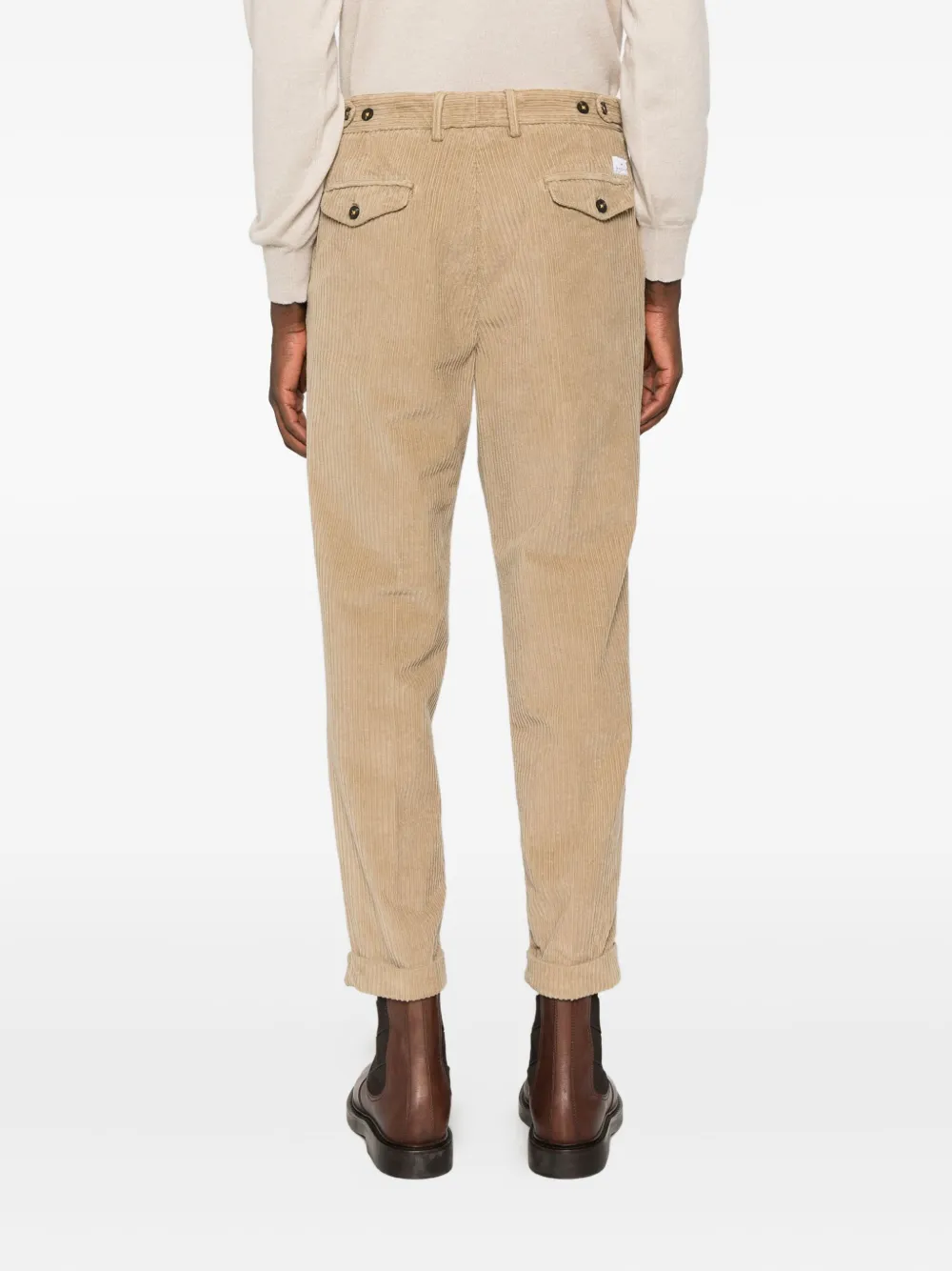 Manuel Ritz Pleated Straight-leg Trousers In Neutral