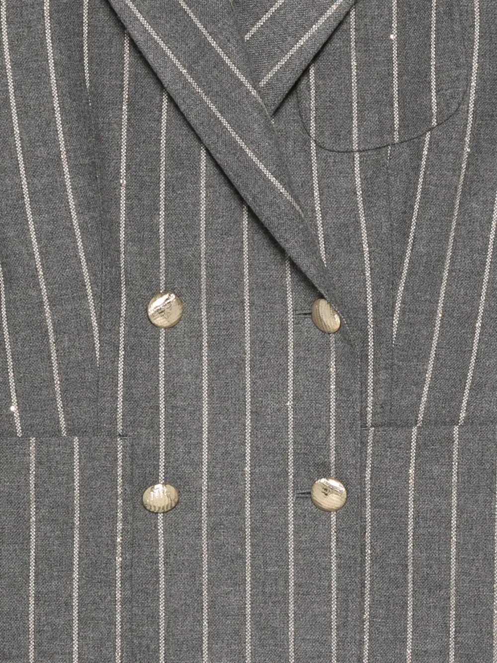 Manuel Ritz Pinstriped Blazer In Gray