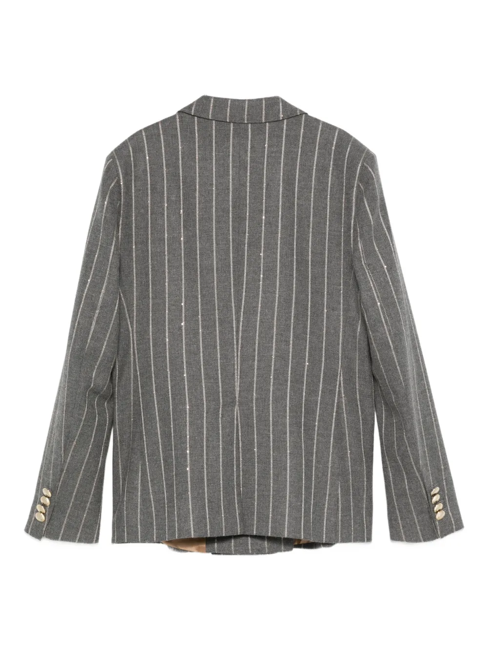 Manuel Ritz Pinstriped Blazer In Gray