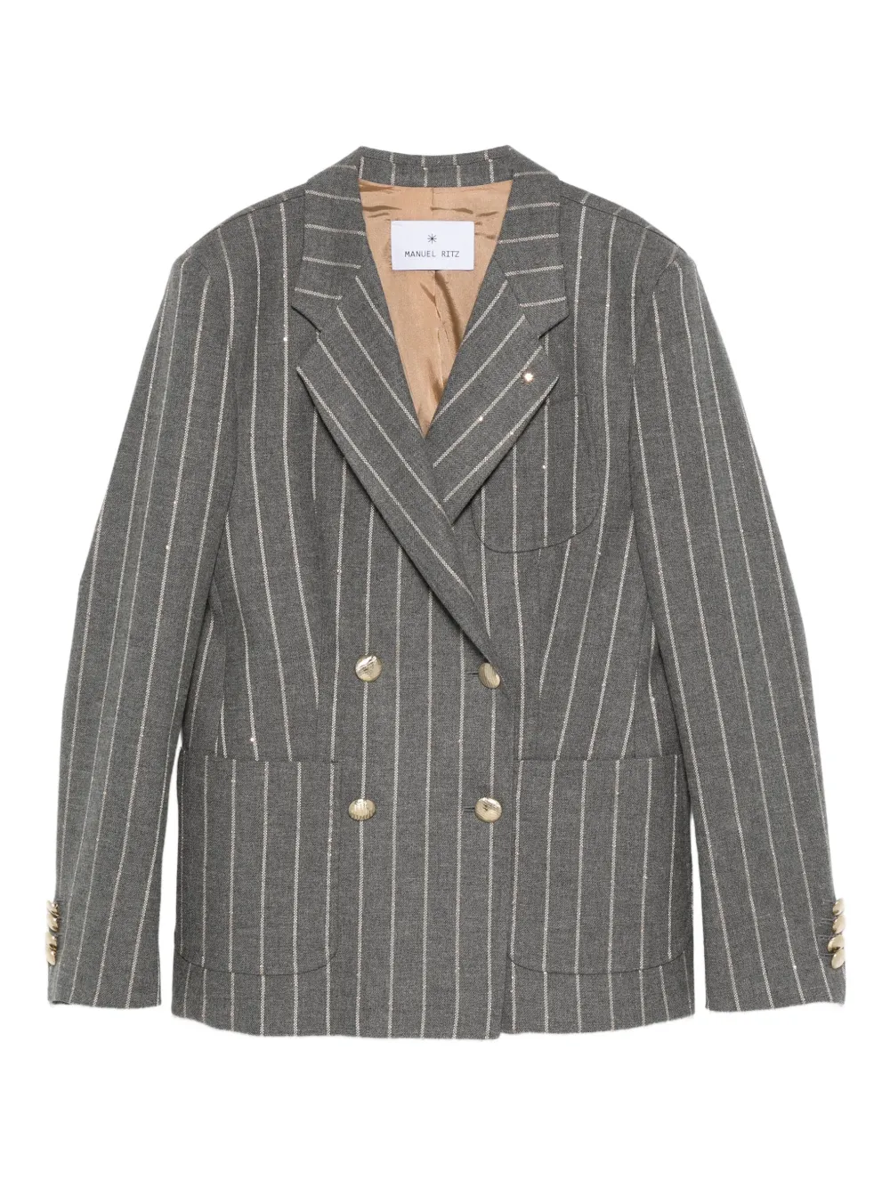 Manuel Ritz pinstriped blazer | Grey | Image 1