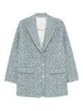Manuel Ritz chevron-pattern tweed jacket - Blue