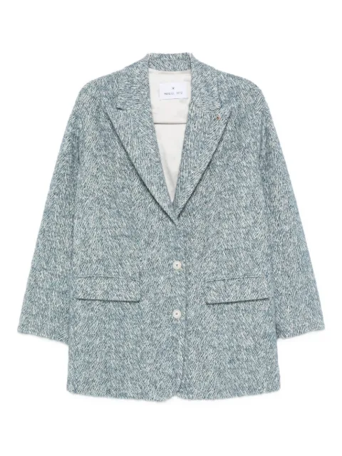 Manuel Ritz chevron-pattern tweed jacket