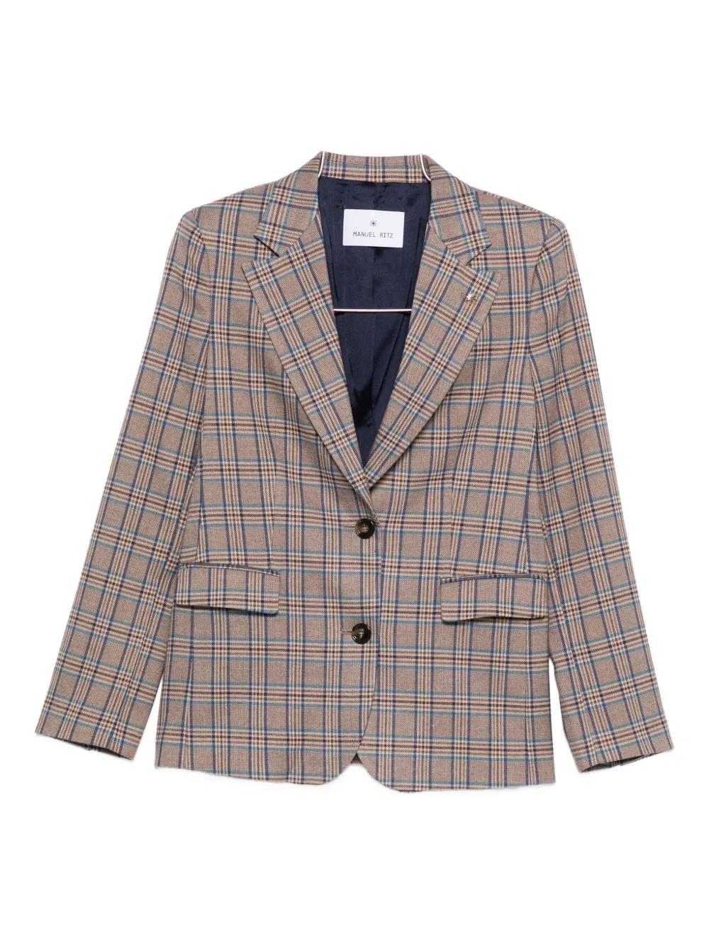 Manuel Ritz check-print blazer | Brown | Image 1
