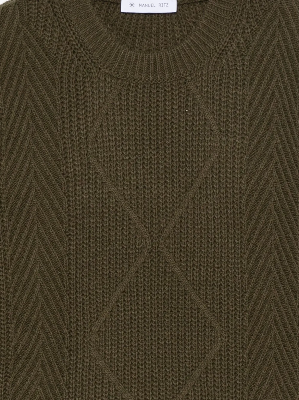 Manuel Ritz Geribbelde sweater Groen