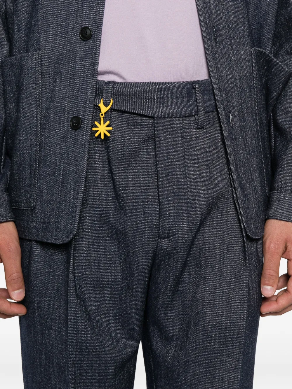 Manuel Ritz Broek van wolblend Blauw