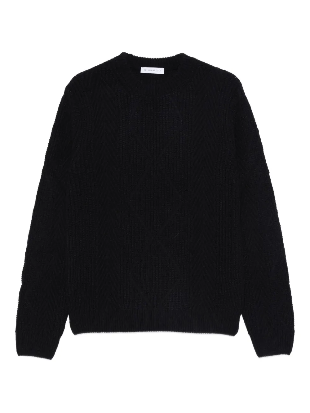 Manuel Ritz pull côtelé | bleu | Image 1