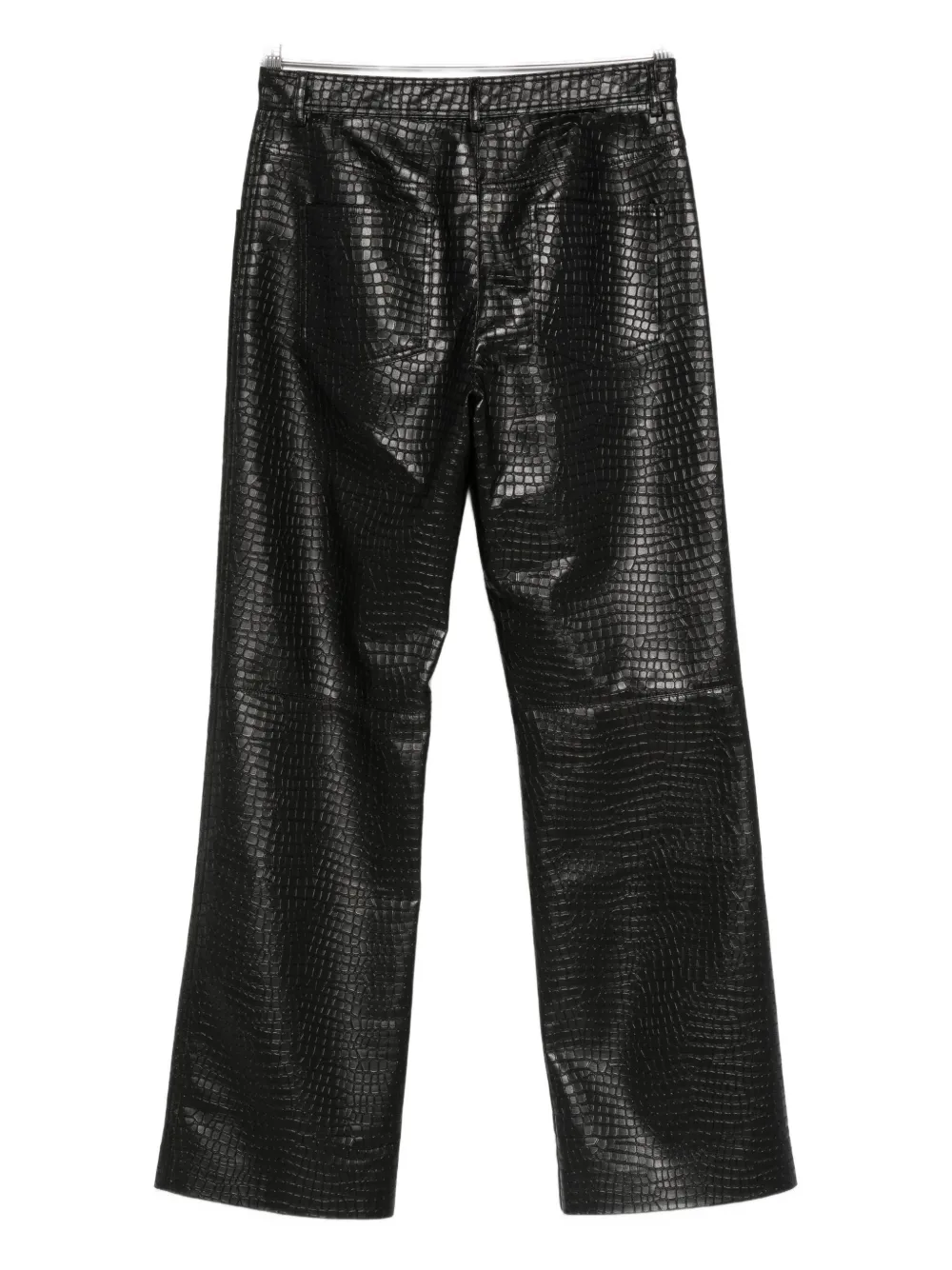 Manuel Ritz faux-leather trousers - Zwart