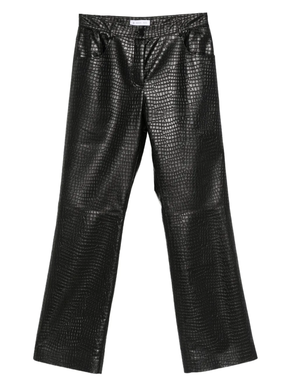 Manuel Ritz faux-leather trousers - Nero