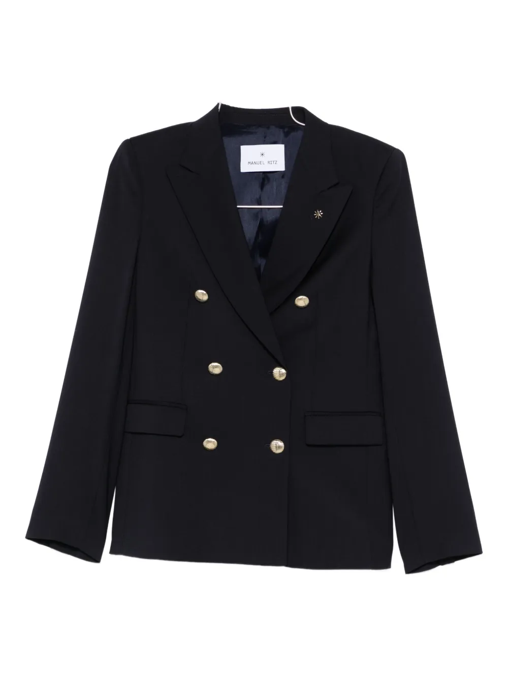 Manuel Ritz Blazer doppiopetto in lana - Blu