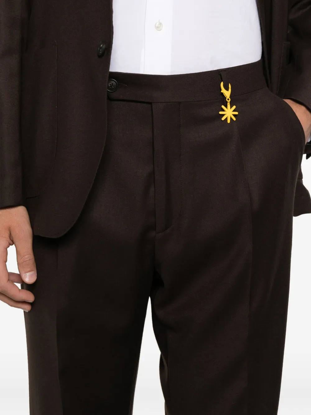 Manuel Ritz Flanellen broek Bruin