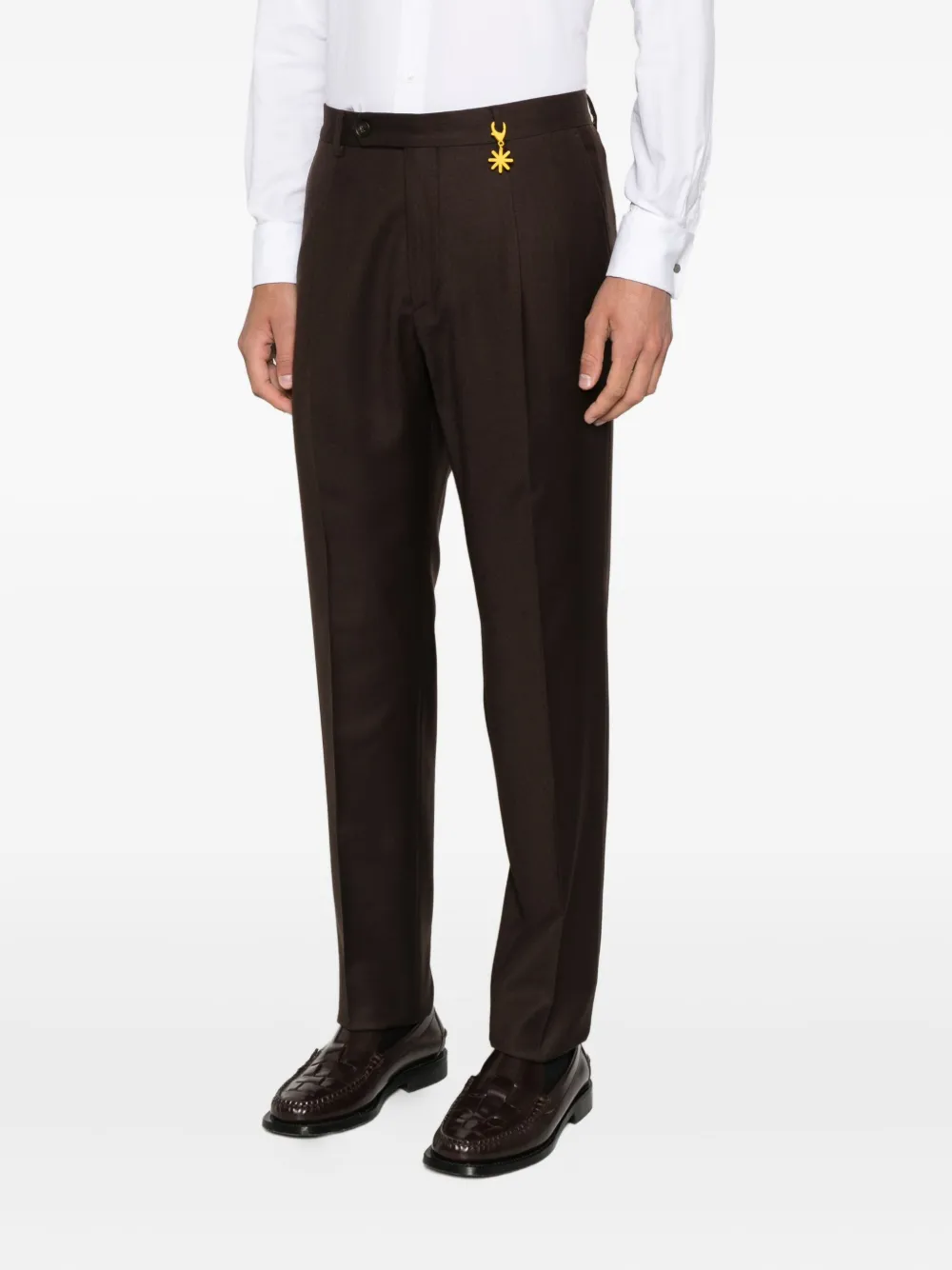 Manuel Ritz Flanellen broek Bruin