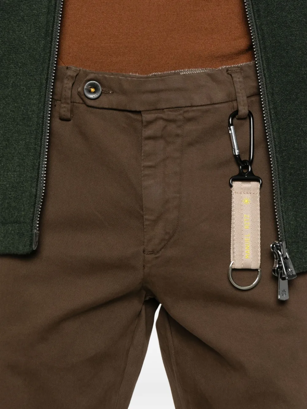 Manuel Ritz Broek met knoopsluiting Bruin