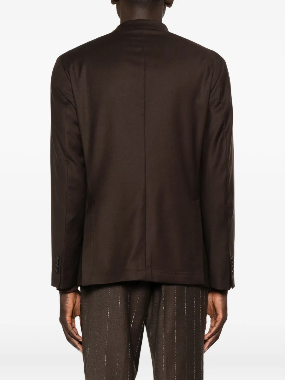 Manuel Ritz Double-breasted Blazer In Brown