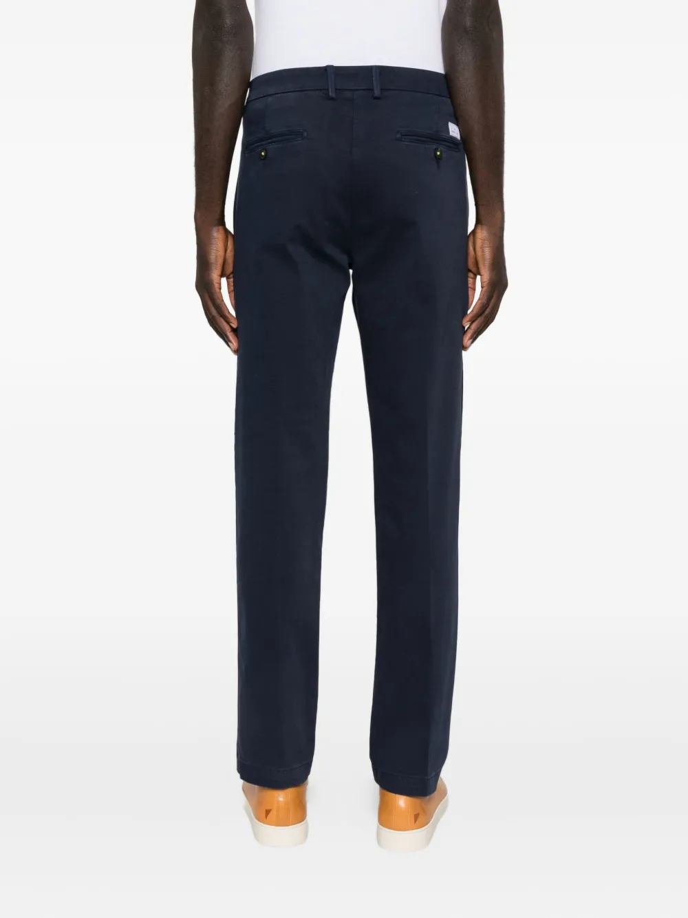 Manuel Ritz Pleated Twill Chino Trousers In Blue