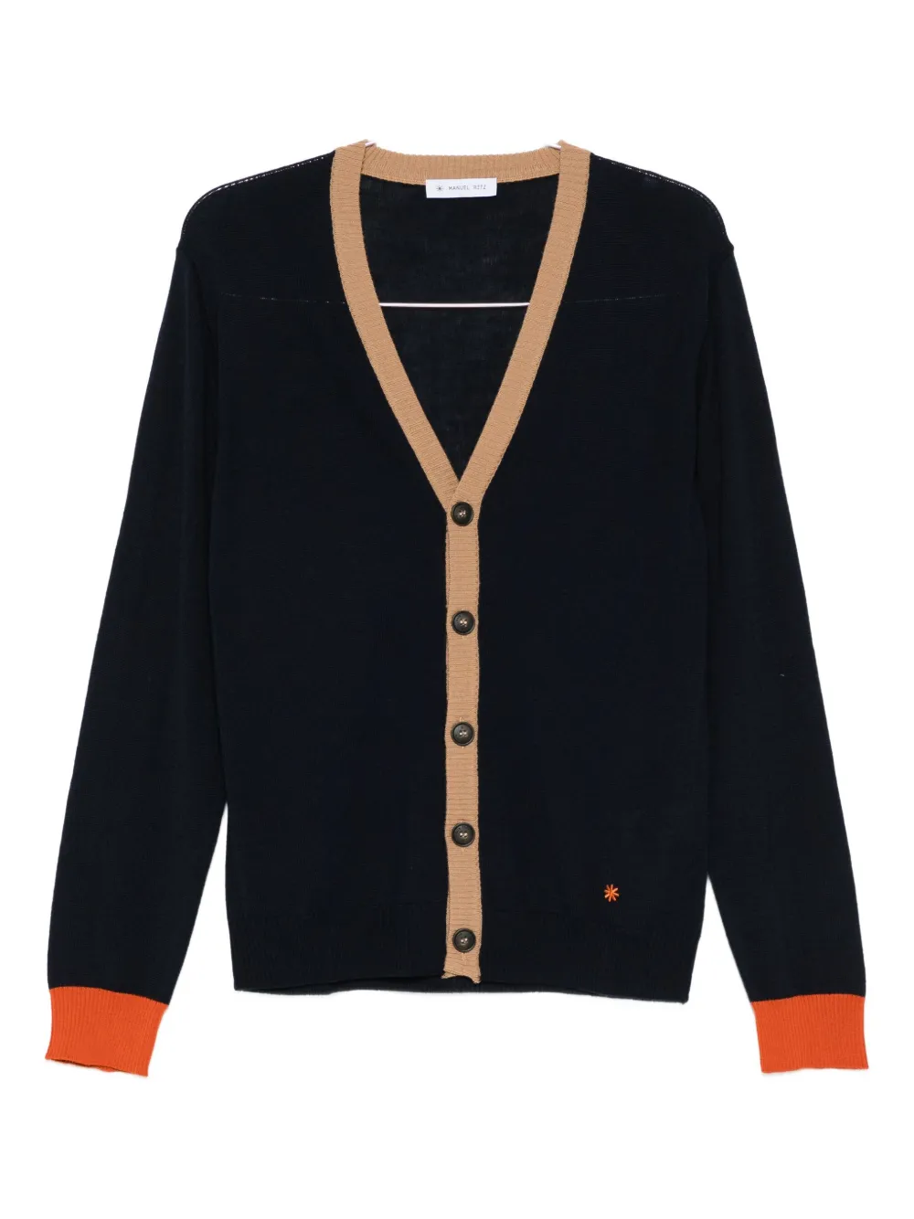 Manuel Ritz contrast-trim wool-blend cardigan | Blue | Image 1