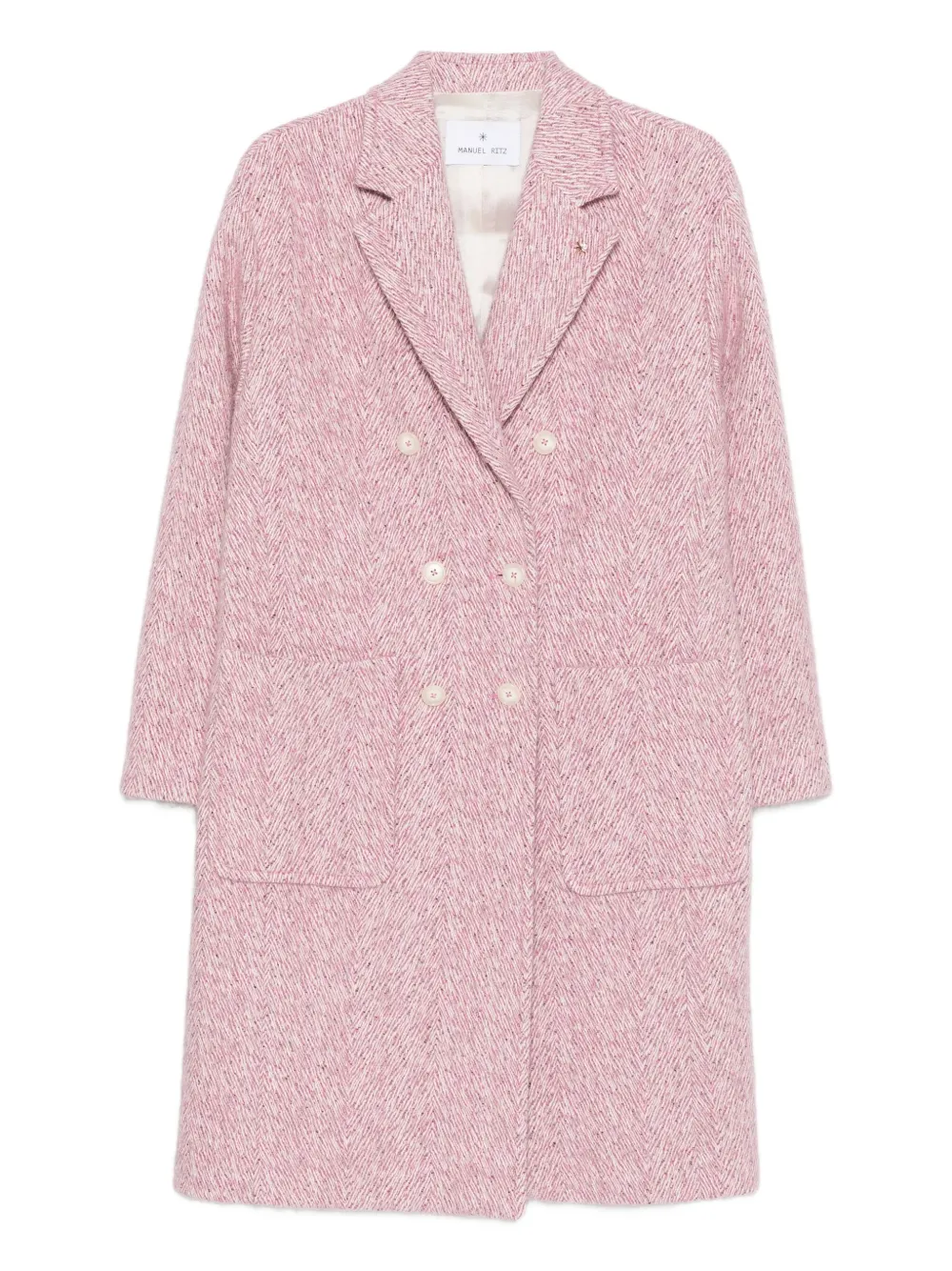 Manuel Ritz chevron coat | Pink | Image 1