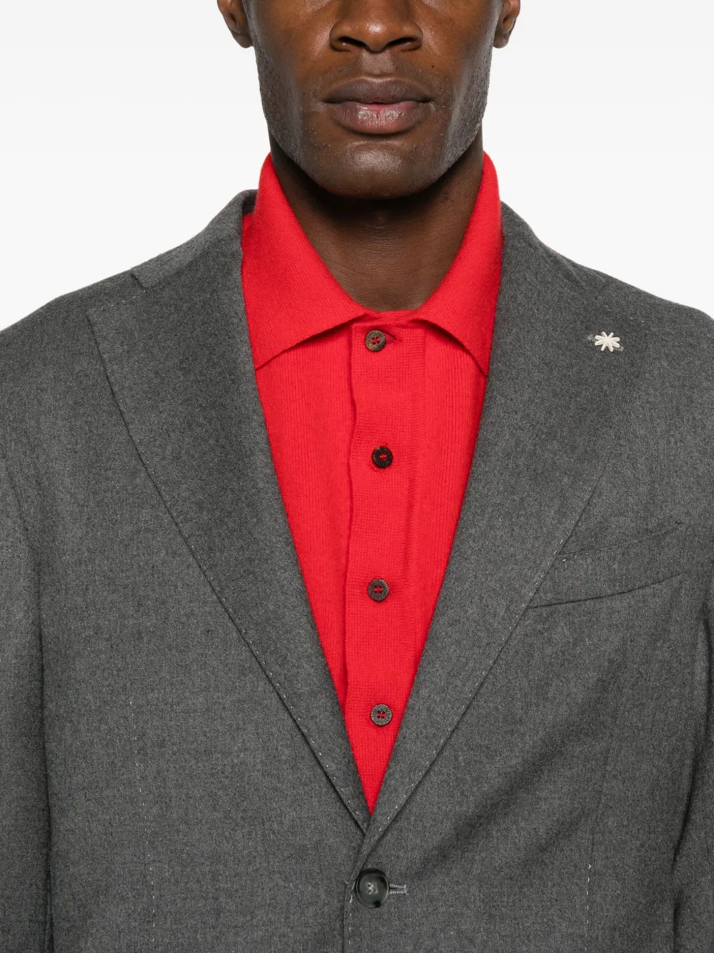 Manuel Ritz Flanellen blazer Grijs