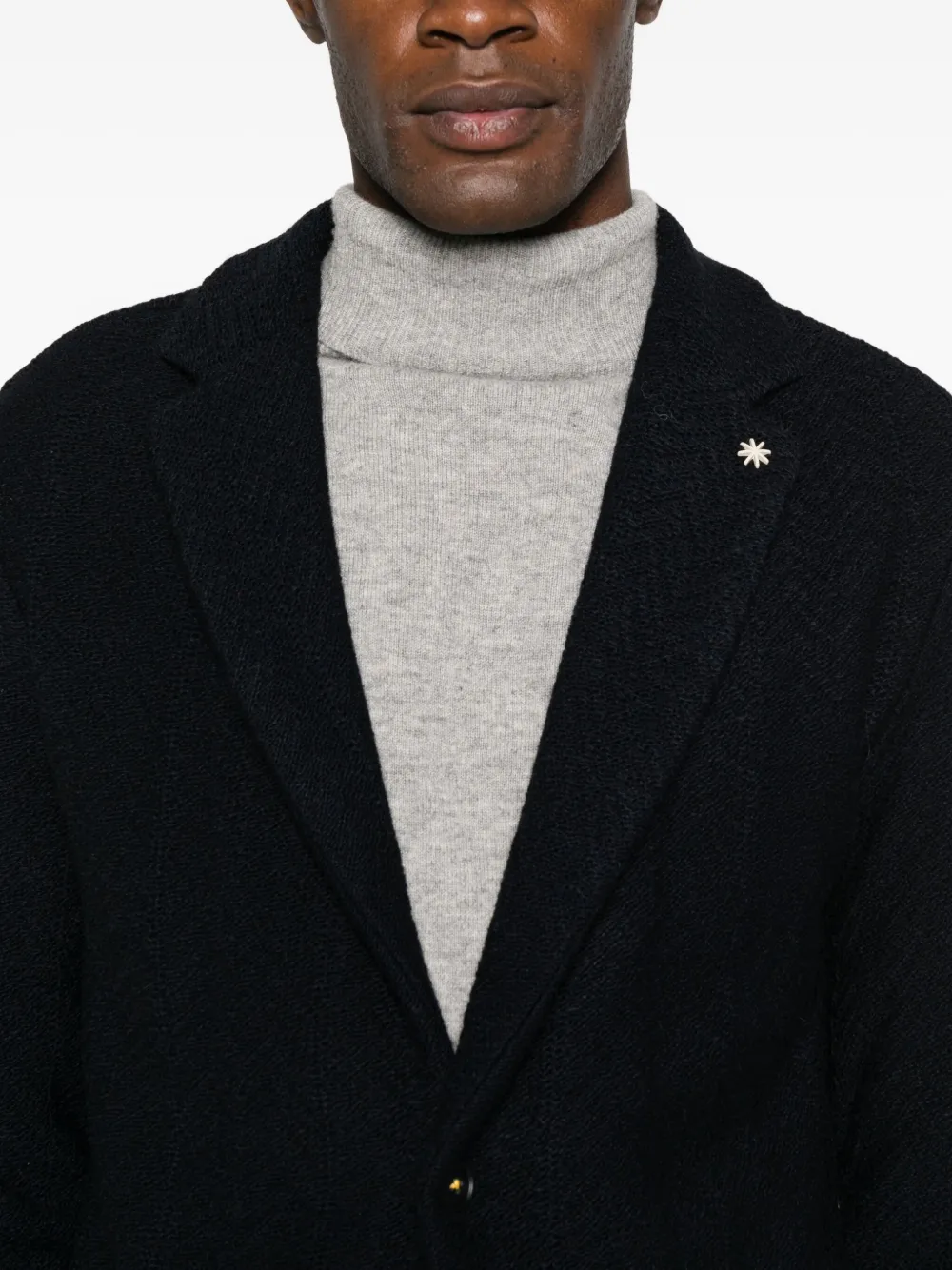 Manuel Ritz Gebreide blazer Blauw