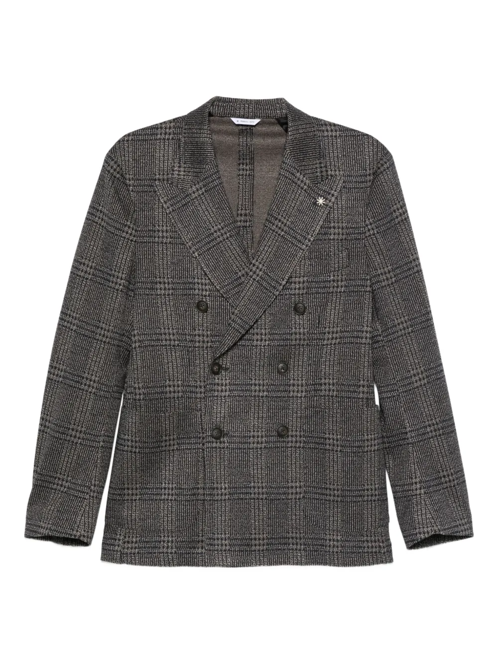 Manuel Ritz double-breasted checked blazer | Grey | Image 1