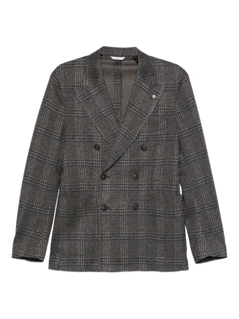 Manuel Ritz double-breasted checked blazer