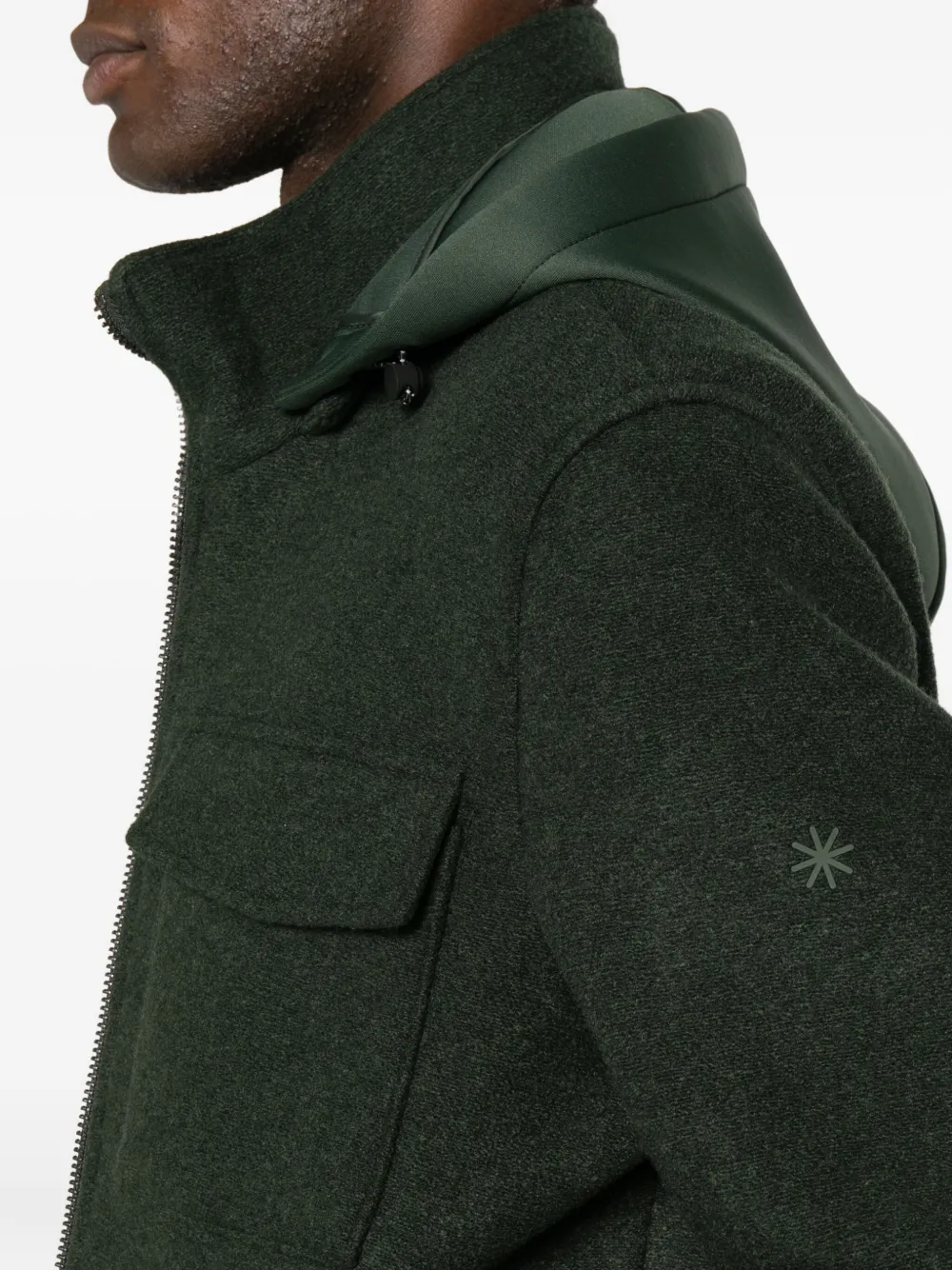 Manuel Ritz Bomberjack met capuchon en rits Groen