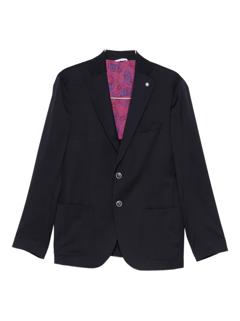 Manuel Ritz paisley-lining single-breasted blazer - Blu