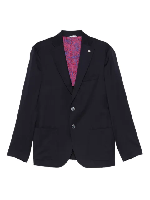 Manuel Ritz paisley-lining single-breasted blazer 