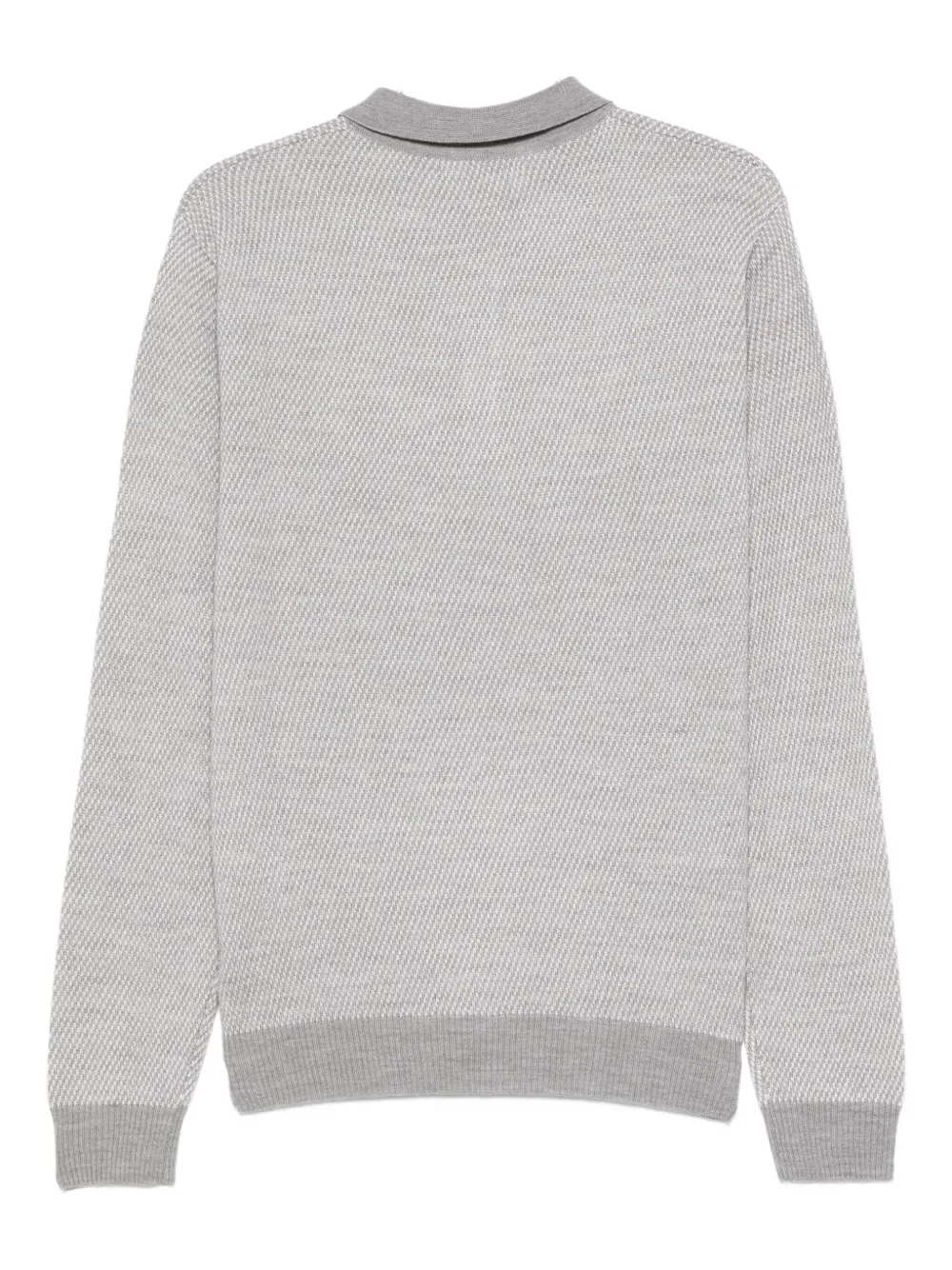 Manuel Ritz wool-blend jacquard polo shirt - Grijs