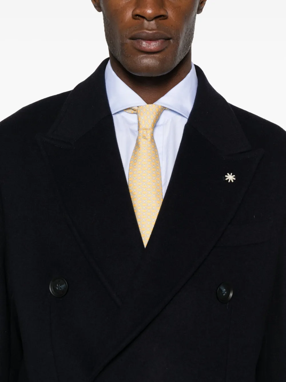 Manuel Ritz Jas met dubbele rij knopen Zwart