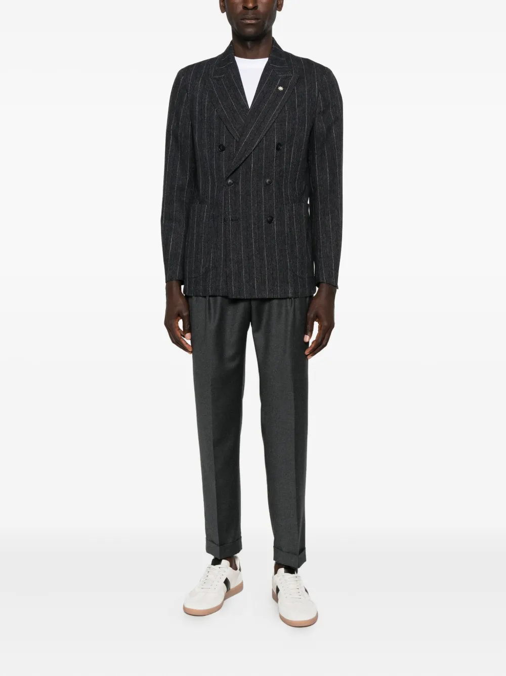 Manuel Ritz Nuvola double-breasted pinstripe blazer | Blazers | Image 2