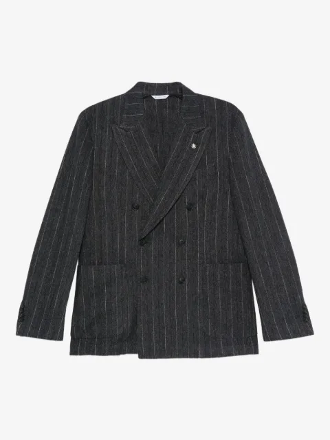 Manuel Ritz blazer croisé à fines rayures Nuvola