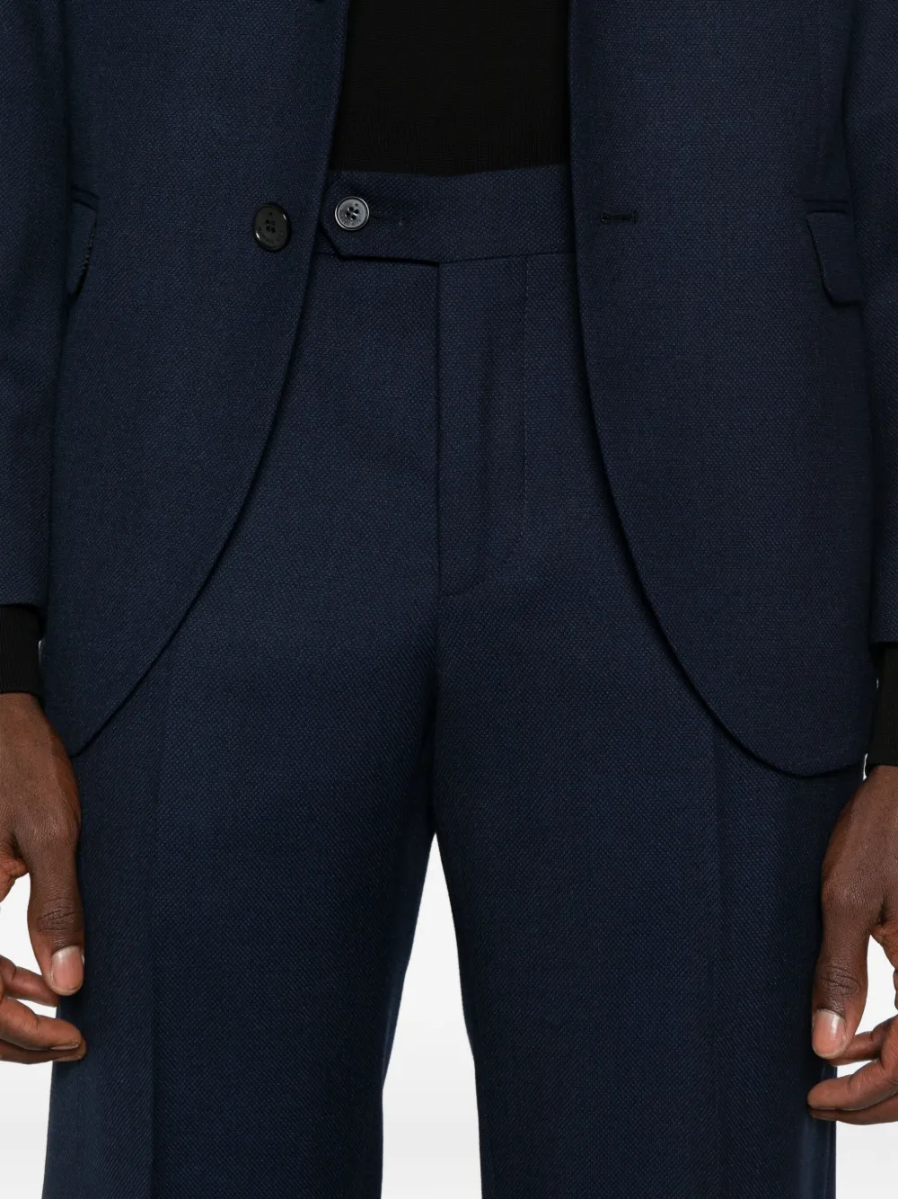 Manuel Ritz Stretch pak met detail Blauw