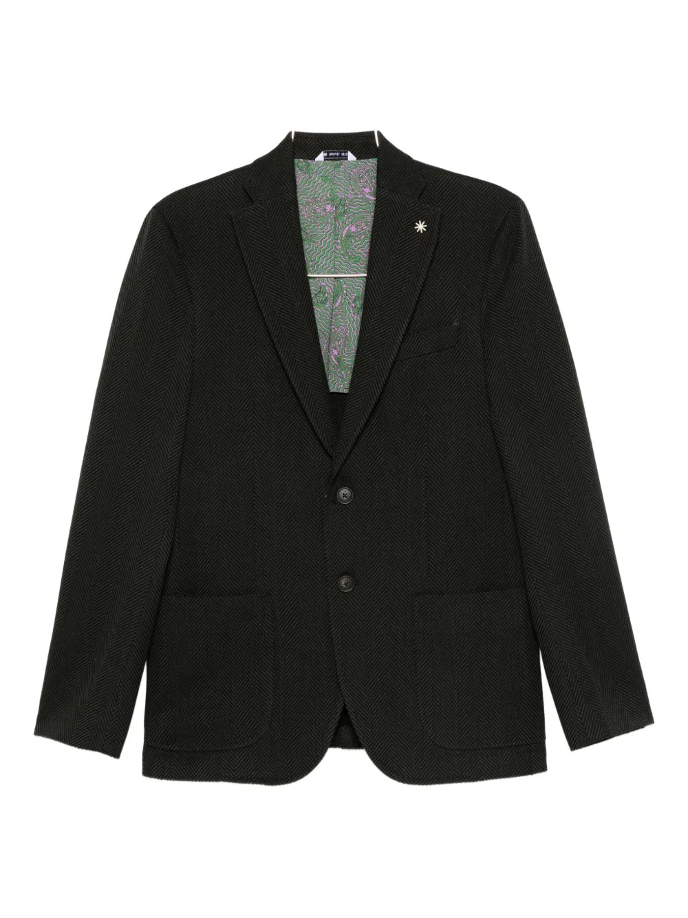 Manuel Ritz Single-breasted Blazer In Green
