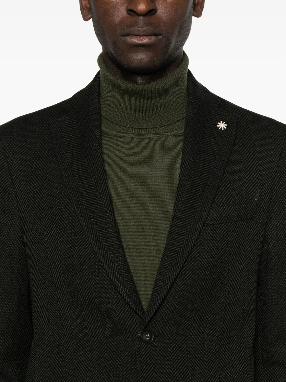 Manuel Ritz Single-breasted Blazer In Green