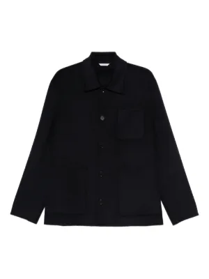 Emporio Armani スエード シャツジャケット | ブルー | FARFETCH JP