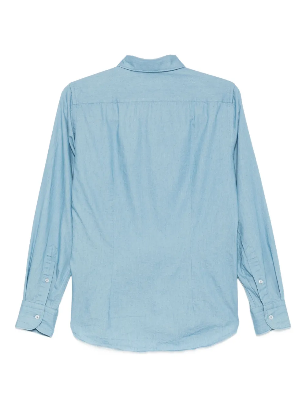 Manuel Ritz washed cotton-chambray shirt - Blauw