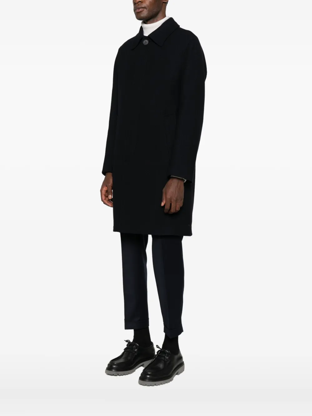 Manuel Ritz Jas met enkele rij knopen Blauw