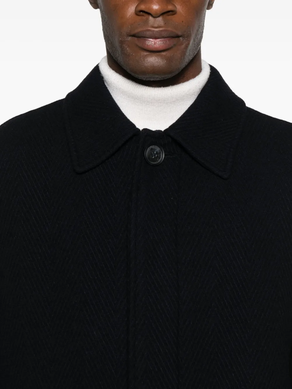 Manuel Ritz Jas met enkele rij knopen Blauw