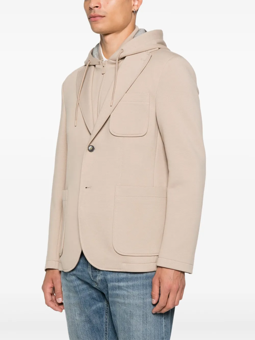 Manuel Ritz Blazer met enkele rij knopen Beige