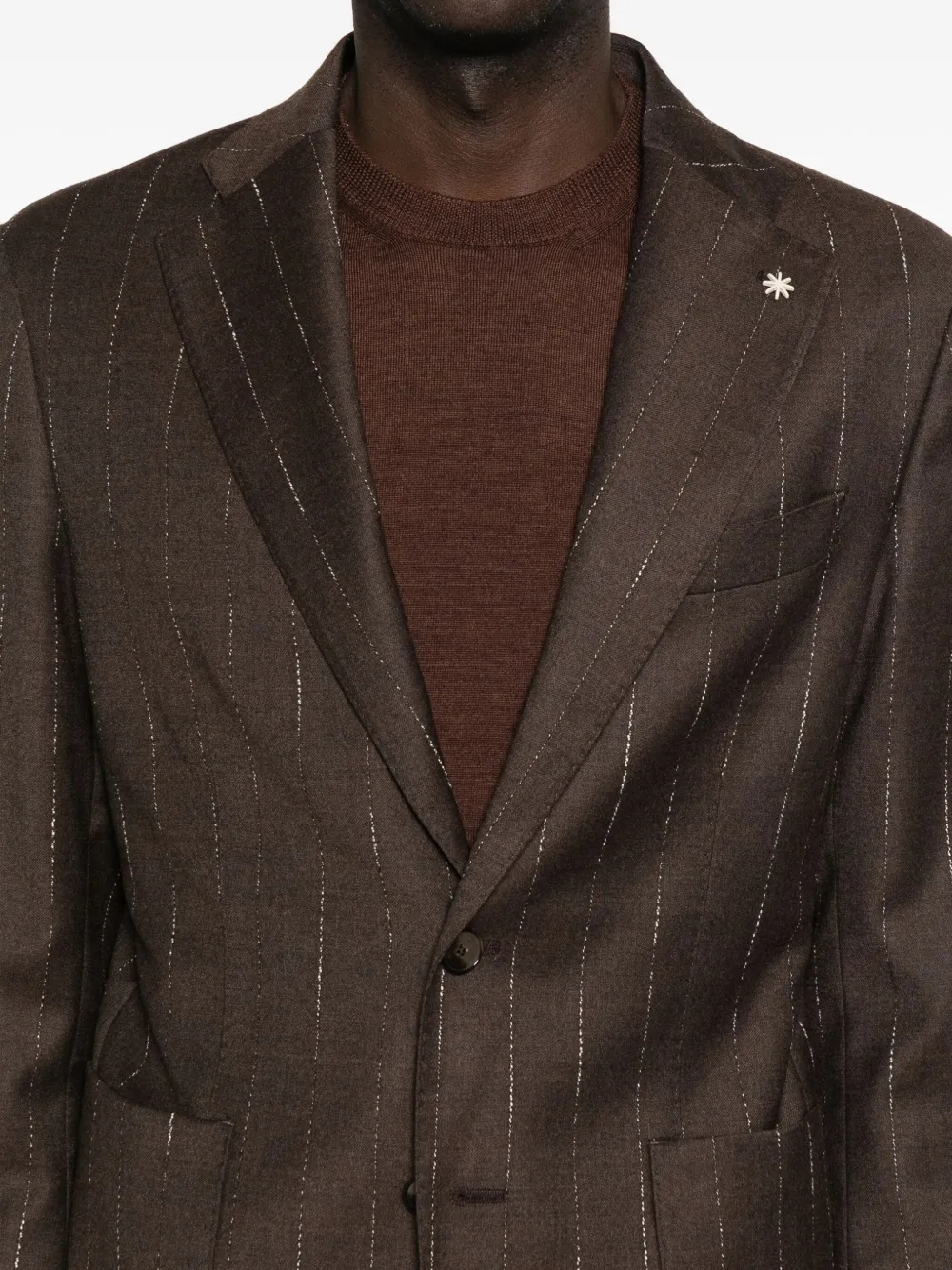 Manuel Ritz Pak met enkele rij knopen Bruin