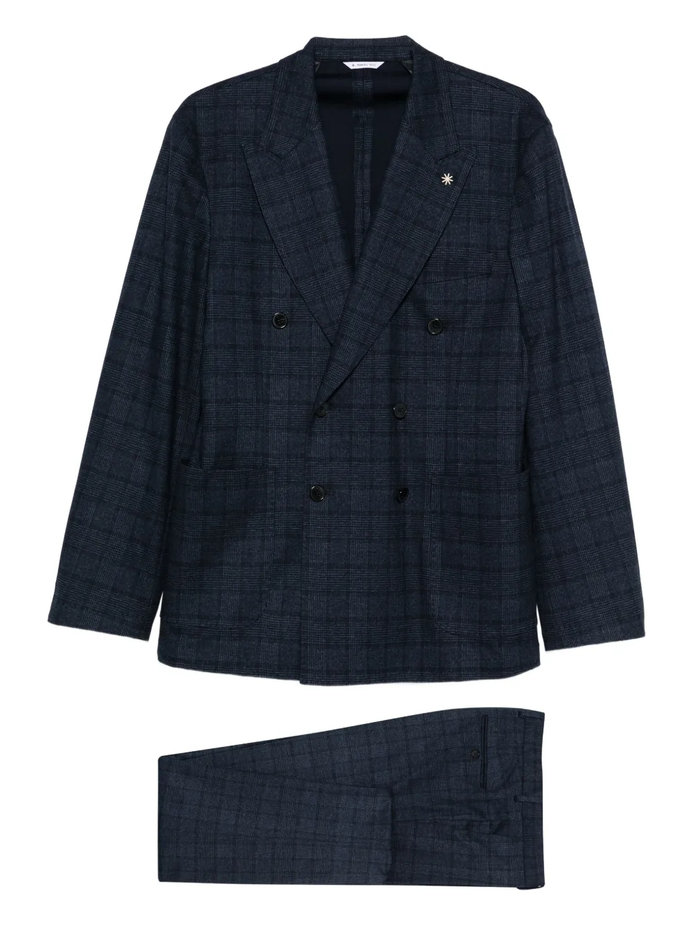 Manuel Ritz Prince of Wales-check suit | Blue | Image 1